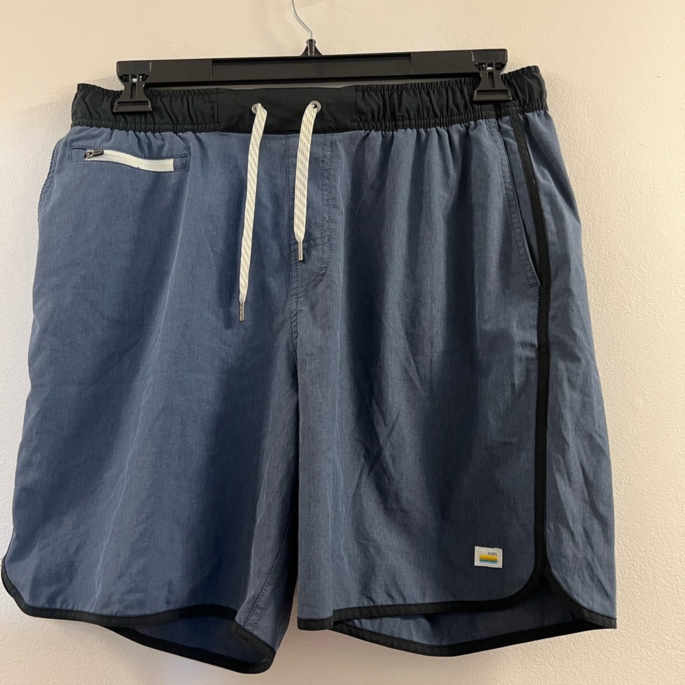 Vuori Banks Short 5” Azure Linen Texture oh. - Picture 7 of 14